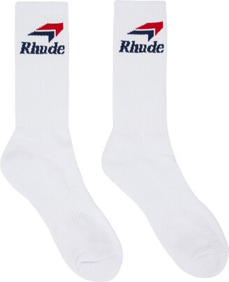 White Chevron Socks