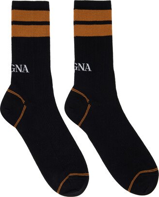 Black Striped Socks