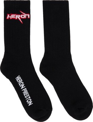 Black Race Heron Socks