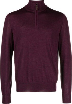 Zip-Up Merino Wool Jumper