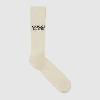 Knit cotton socks with jacquard detail