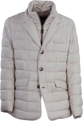 Layered-Design Quilted Padded Jacket-AB