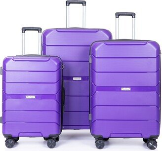 EDWINRAY Spinner Luggage Sets of 3 with TSA Lock, Expandable Hardshell Carry on Luggage Lightweight Suitcase Travel Set 20