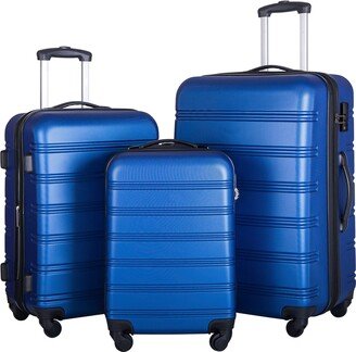 EDWINRAY Luggage Sets 3 Piece Suitcase Set 20/24/28, Carry on Luggage Airline Approved, Hardside Suitcase with Spinner Wheels & TSA Lock