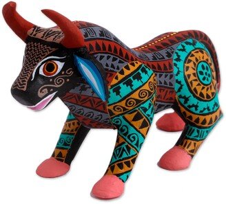 Handmade Intricate Bull Wood Alebrije Figurine