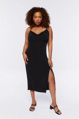 Plus Size Cowl Neck Midi Dress