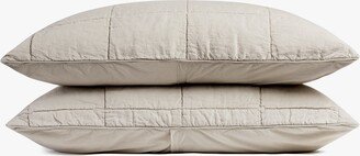 Standard Linen Box Quilted Sham Set