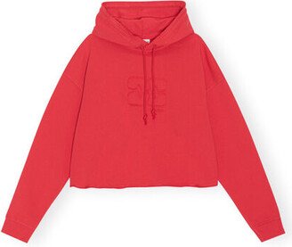 Red Isoli Cropped Oversized Hoodie