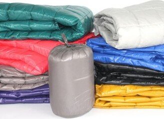 Epoch Hometex Inc Puff Packable Down Alternative Indoor Outdoor Water Resistant Blanket With Extra Strong Nylon Cover