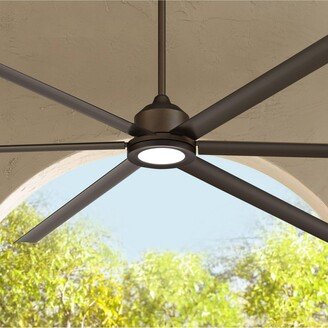 Casa Vieja 96 Casa Bravo Modern Industrial Large Indoor Outdoor Ceiling Fan with Light Led Remote Control Oil Rubbed Bronze Damp Rated for Patio Exterior Roof H