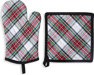 Stewart Tartan 2-Piece Oven Mitt & Pot Holder Set