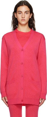 Pink Y-Neck Cardigan-AA