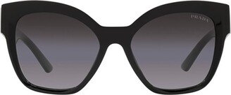 Prada Eyewear Butterfly-Frame Logo-Printed Sunglasses