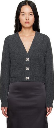 Gray Crystal-Cut Cardigan-AA