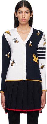 Navy & White Fun-Mix Cardigan