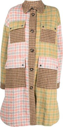 Patchwork Single-Breasted Coat-AB