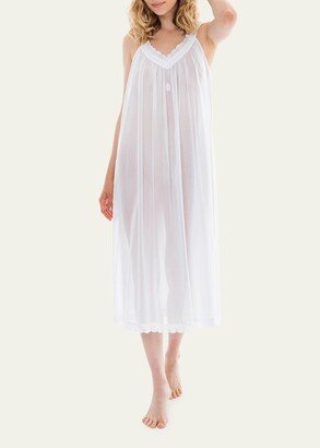 Celestine Susanna 2 Ruched Eyelet-Trim Cotton Nightgown