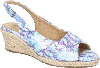 Women's Devlin Espadrille Wedge Sandals - Blue, Purple - Fabric