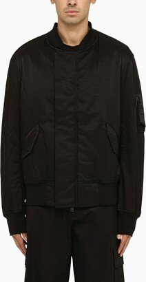 adidas Y-3 Black canvas bomber jacket