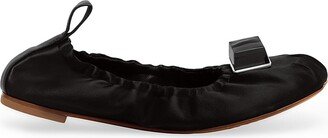 Season Three Ballet Cube Satin Ballerina Flats