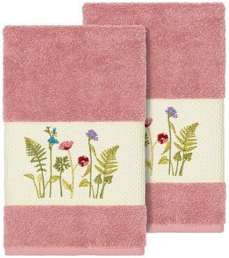 Serenity Embellished Hand Towel - Set of 2 - Tea Rose