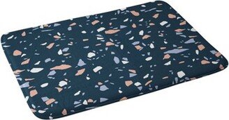 Emanuela Carratoni So Blue Terrazzo Bath Mat Blue