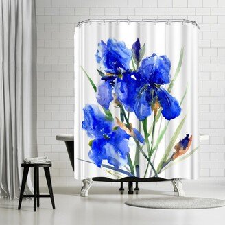 71 x 74 Shower Curtain, Iris Flowers 2 by Suren Nersisyan