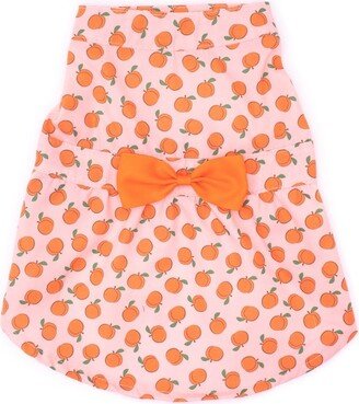 The Worthy Dog Peachy Keen Adjustable Pet Dress - Peach - S