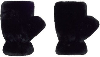 Ariel faux-fur mittens