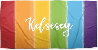 Beach Towel Watercolor Stripe Lgbtq Pride