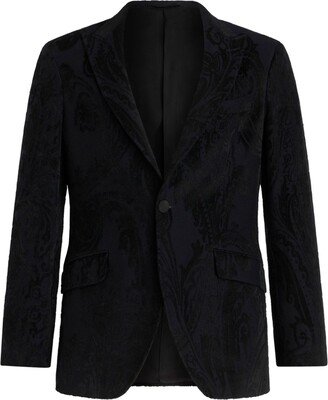 Pattern Jacquard Buttoned Jacket