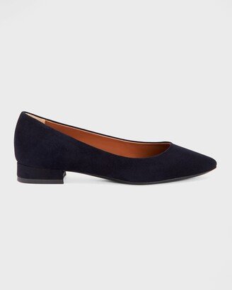 Penina Suede Rubber-Sole Ballet Flats