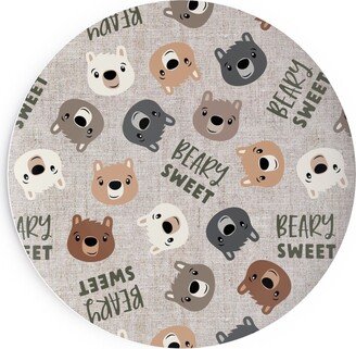 Salad Plates: Beary Sweet Bears - Beige Salad Plate, Beige