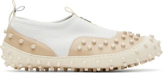 SSENSE Exclusive White & Beige 1000CHIODI Sneakers