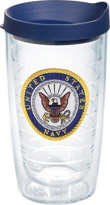 Tervis Navy Logo Made in Usa Double Walled Insulated Tumbler Travel Cup Keeps Drinks Cold & Hot, 16oz, Classic