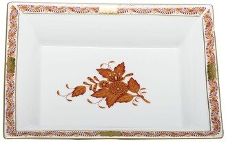 Chinese Bouquet Rust Jewelry Tray