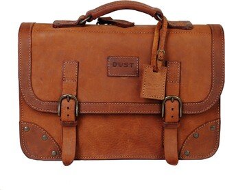 The Dust Company Leather Briefcase In Heritage Brown