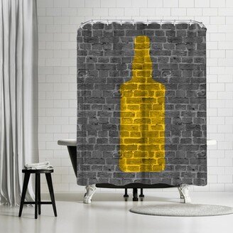 71 x 74 Shower Curtain, Brick Whiskey by Samantha Ranlet