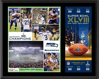 Fanatics Authentic Seattle Seahawks Super Bowl Xlviii Champions 12'' x 15'' Plaque with Replica Ticket