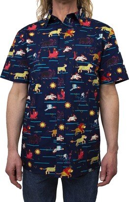 Men's Lion King Button Down Shirt