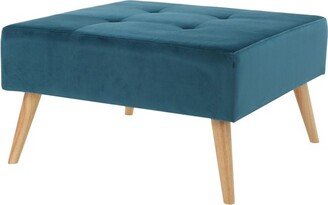 Omry New Velvet Ottoman - Dark Teal