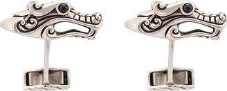 Silver and Sapphire Legends Naga Cufflinks