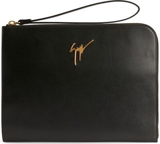 Fabian leather clutch bag