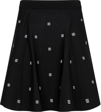 4G Embroidered Mini Skirt