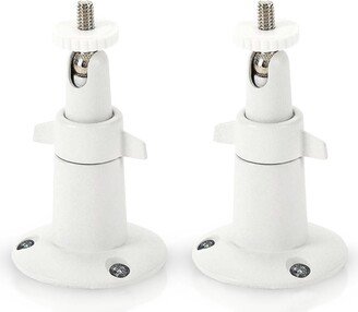 Wasserstein Adjustable Indoor and Outdoor Security Metal Wall Mount for Arlo Pro, Pro 2, Pro 3, Pro 4, Pro 5s, Ultra, Ultra 2 Cameras (2 Pack, White)