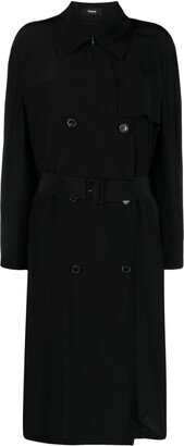 Double-Breasted Belted Coat-AR