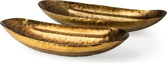 Karmen Gold Hammered Oversized Bowls