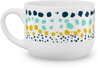 Mugs: Little Textured Dots - Multi Latte Mug, White, 25Oz, Multicolor