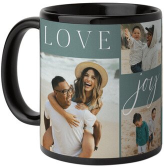 Mugs: Love Joy Laughter Mug, Black, 11Oz, Blue