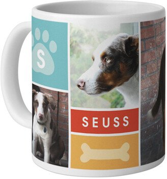 Mugs: Colorful Pet Collage Mug, White, 11Oz, Red